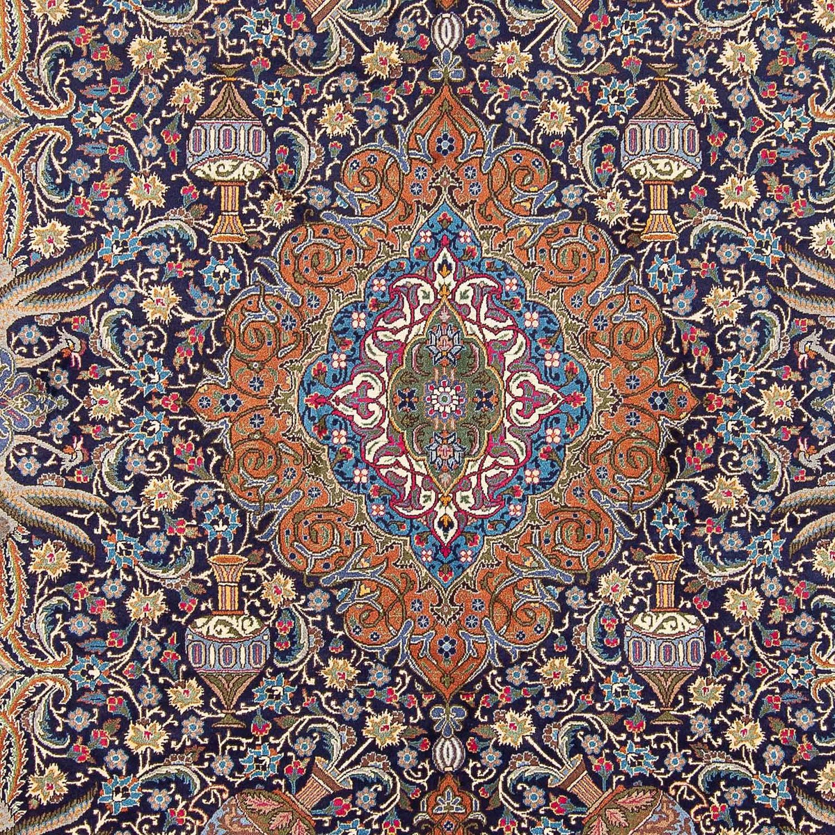Persisk tæppe - Classic - 394 x 298 cm - mørkeblå