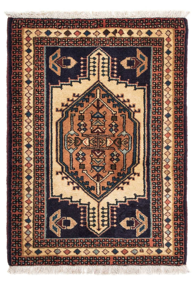 Persisk tæppe - Nomadisk - 95 x 65 cm - lys brun