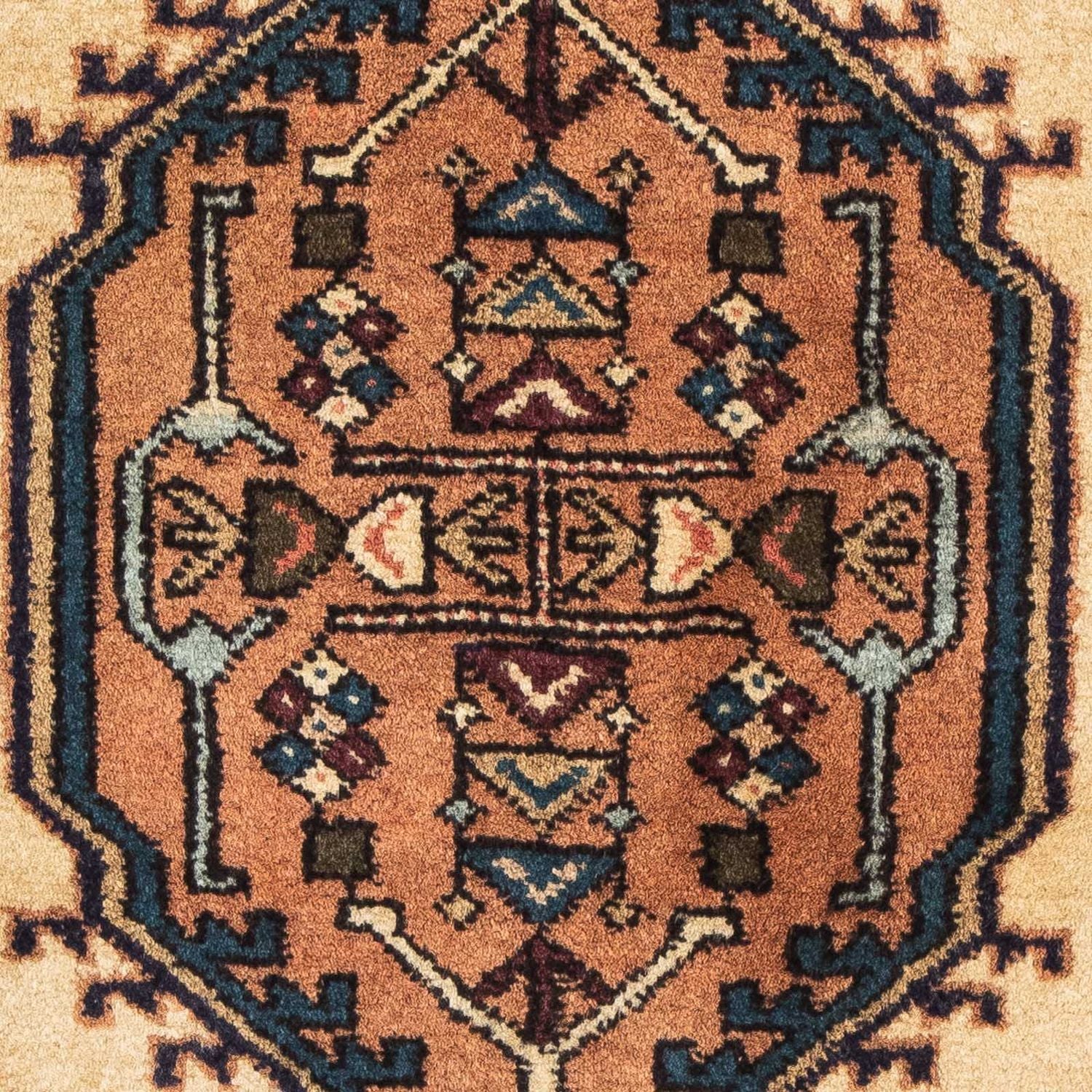 Persisk tæppe - Nomadisk - 95 x 65 cm - lys brun
