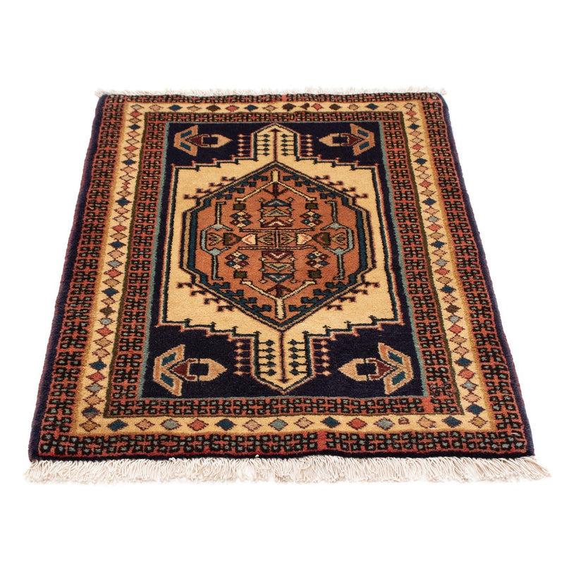 Persisk tæppe - Nomadisk - 95 x 65 cm - lys brun