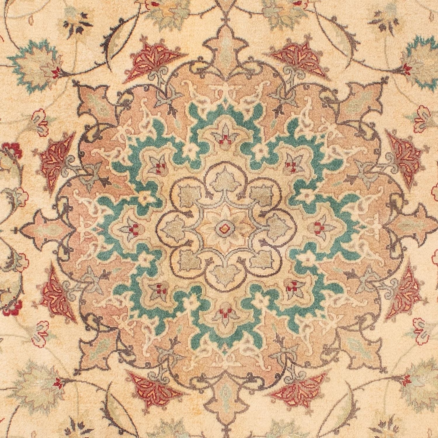 Persisk tæppe - Tabriz - Royal - 203 x 156 cm - lys brun