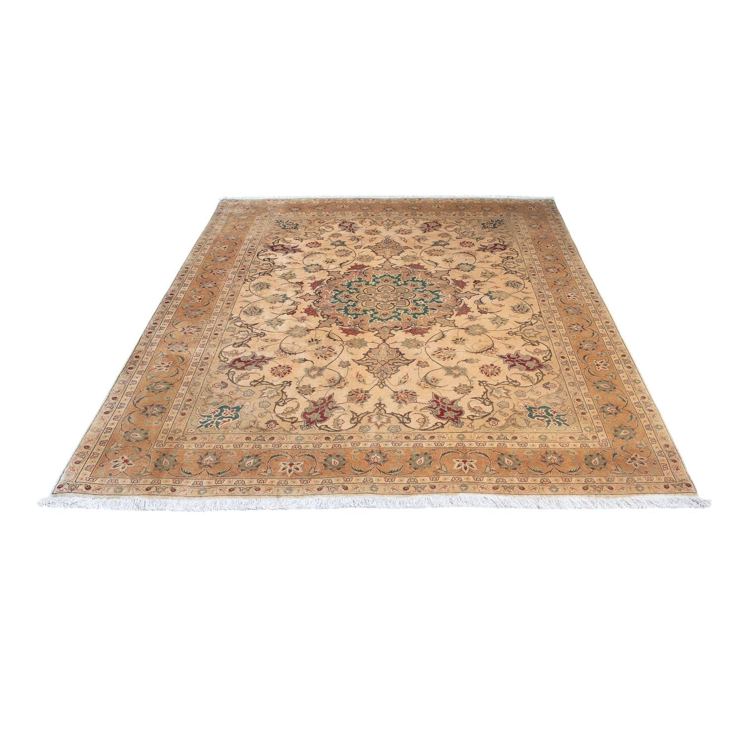 Persisk tæppe - Tabriz - Royal - 203 x 156 cm - lys brun
