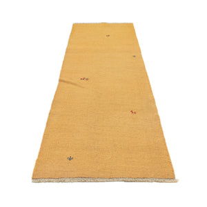 Løber Gabbeh-tæppe - Persisk - 278 x 80 cm - guld