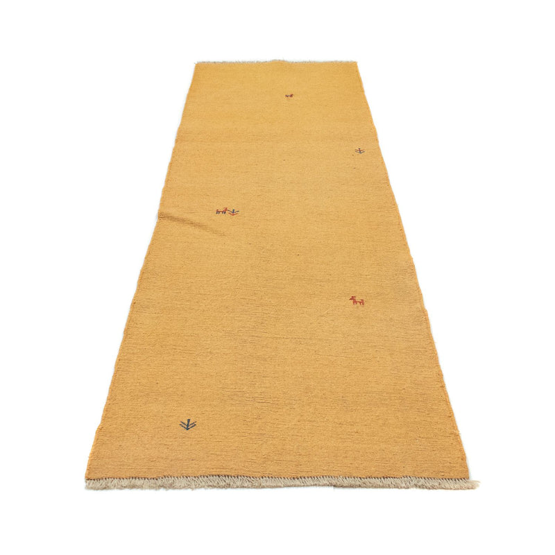 Løber Gabbeh-tæppe - Persisk - 278 x 80 cm - guld