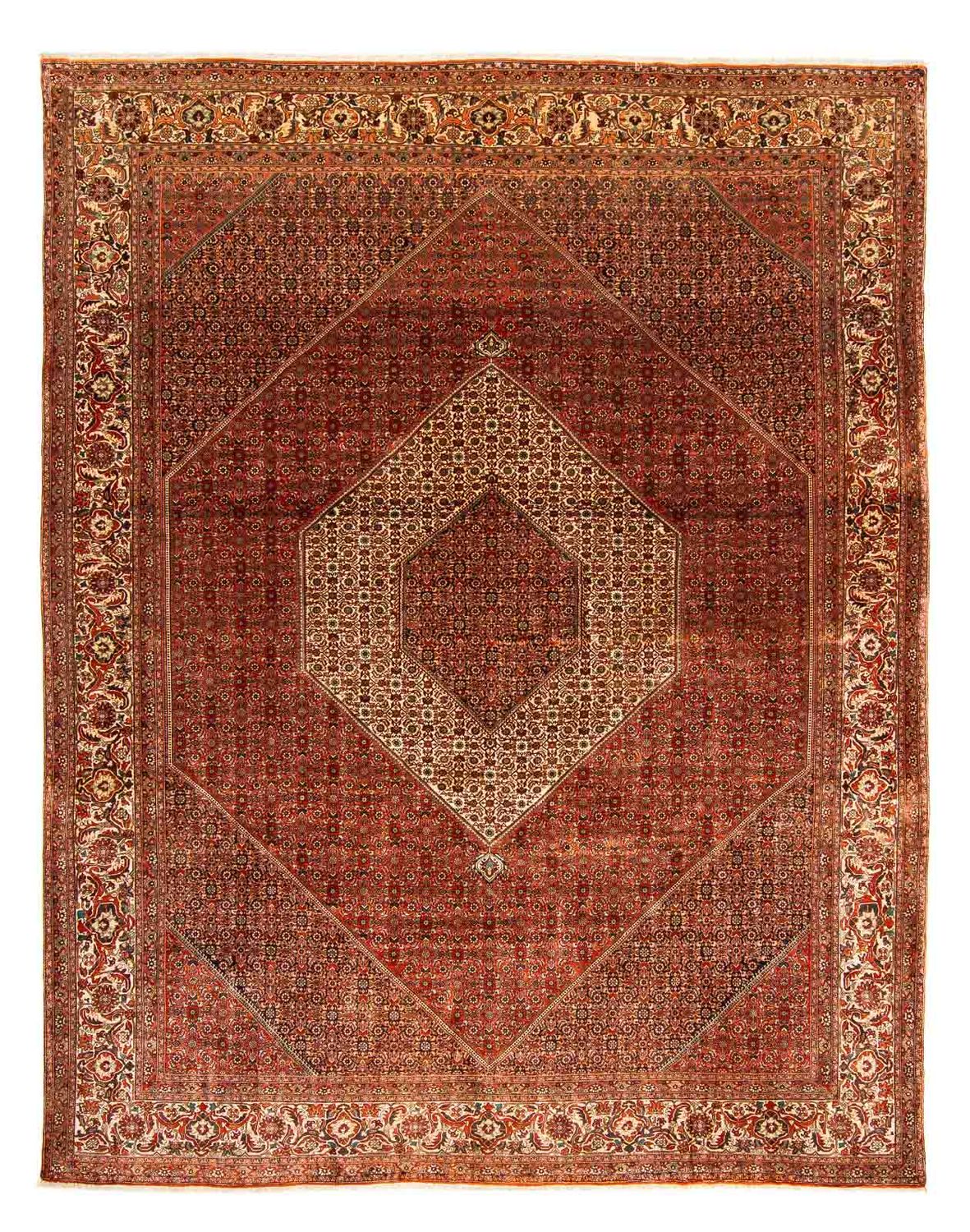 Persisk tæppe - Bijar - 373 x 297 cm - rust