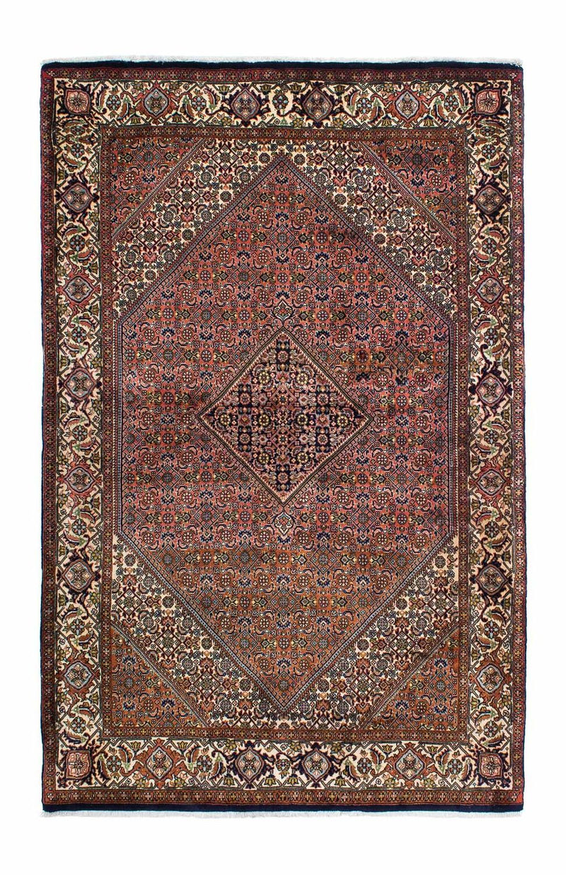 Persisk tæppe - Bijar - 210 x 136 cm - lysrød