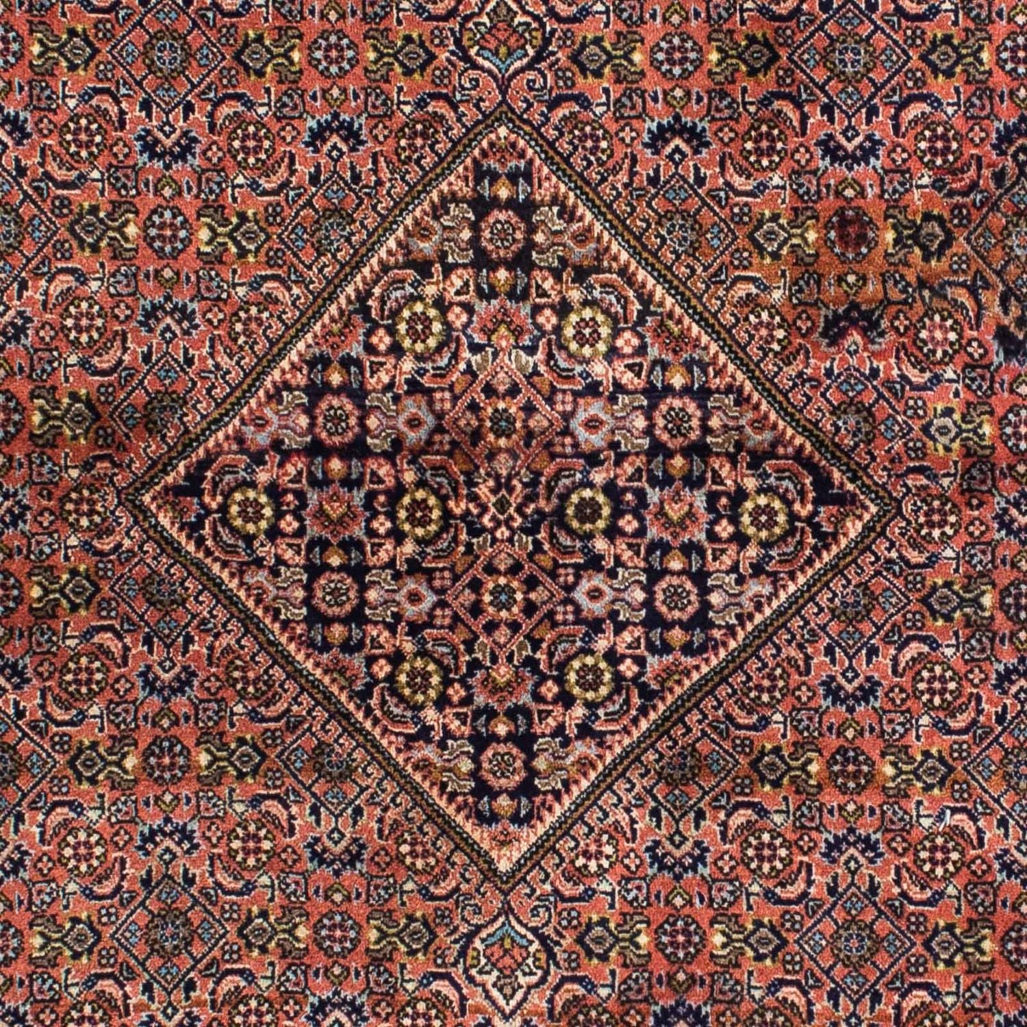 Persisk tæppe - Bijar - 210 x 136 cm - lysrød
