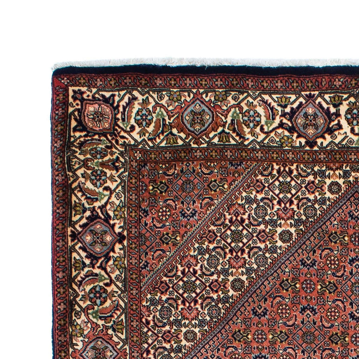 Persisk tæppe - Bijar - 210 x 136 cm - lysrød