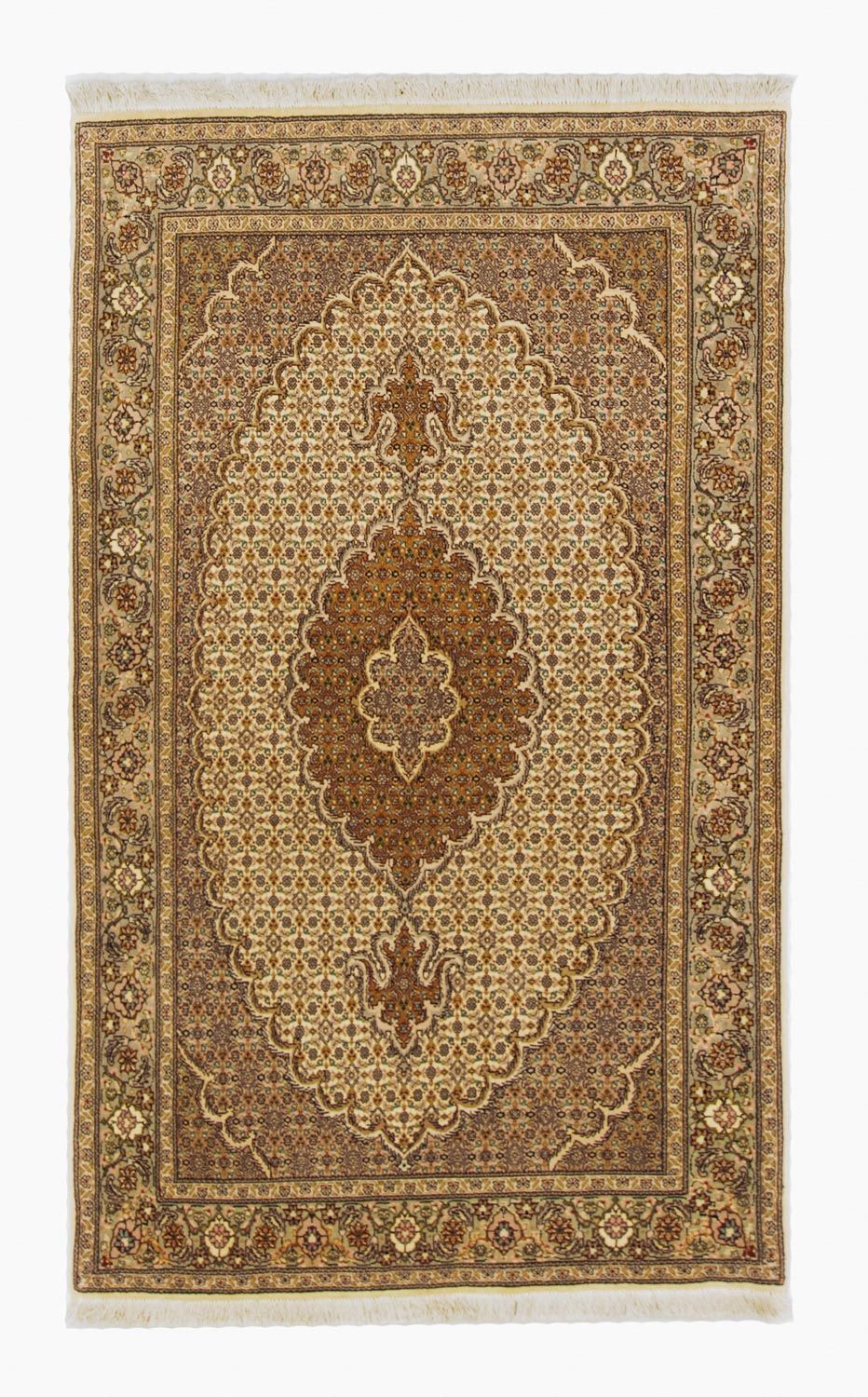 Persisk tæppe - Tabriz - 163 x 100 cm - mørk beige