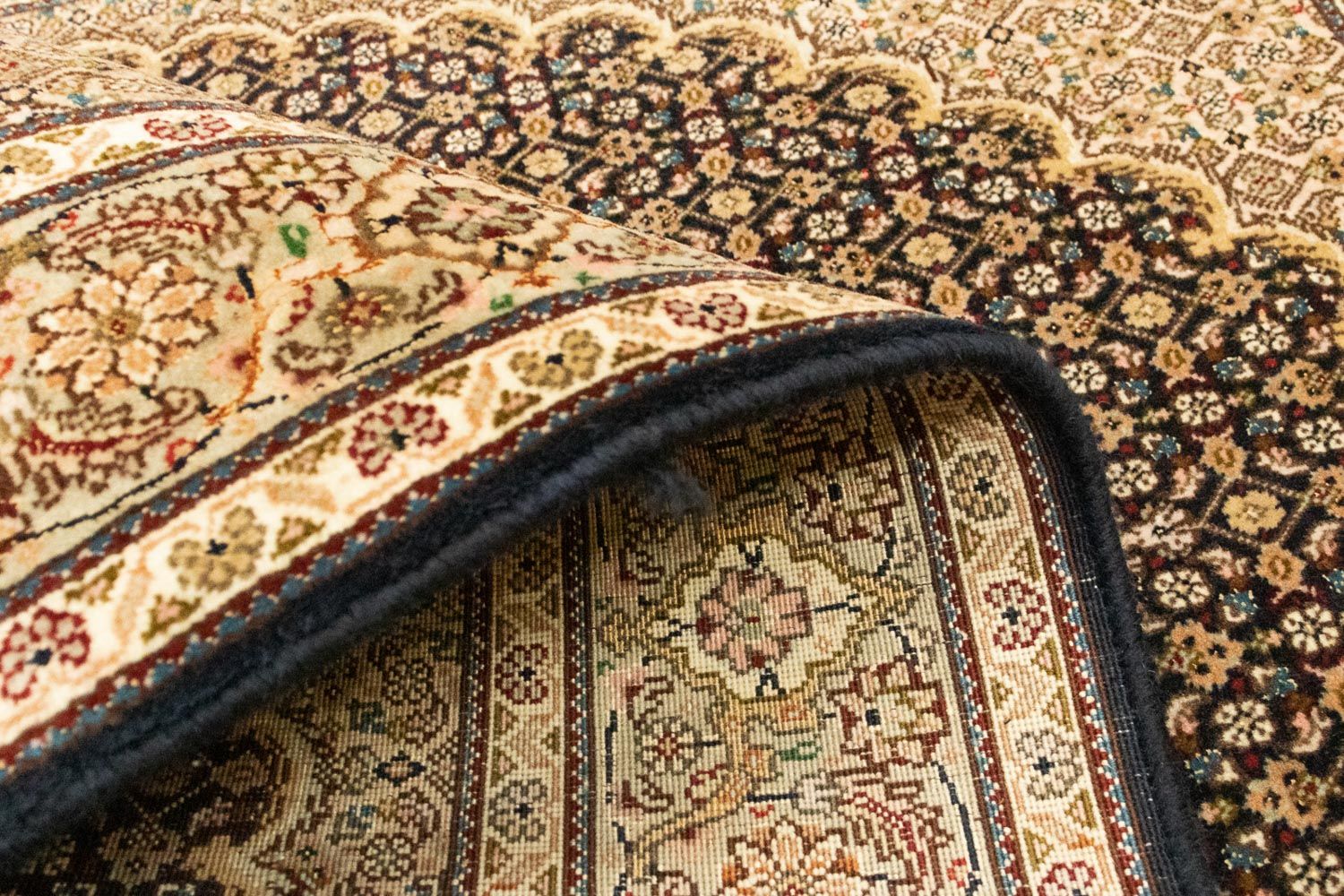Persisk tæppe - Tabriz - Royal - 150 x 100 cm - mørkeblå