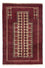 Persisk tæppe - Nomadisk - 135 x 86 cm - mørkerød