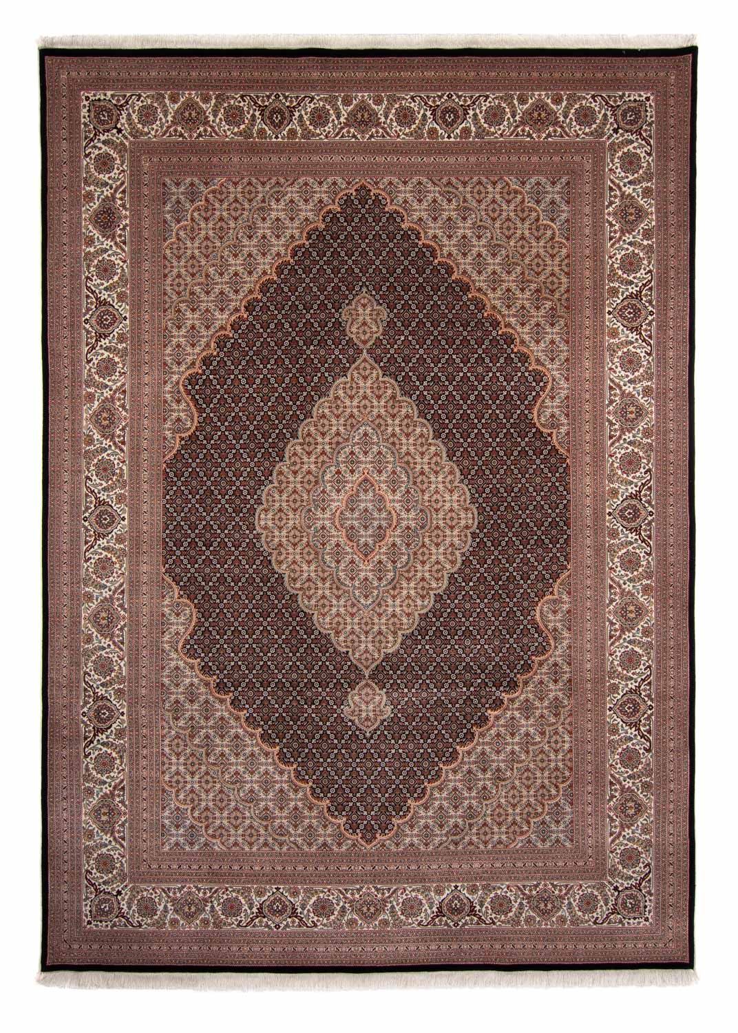 Persisk tæppe - Tabriz - 346 x 247 cm - mørkeblå