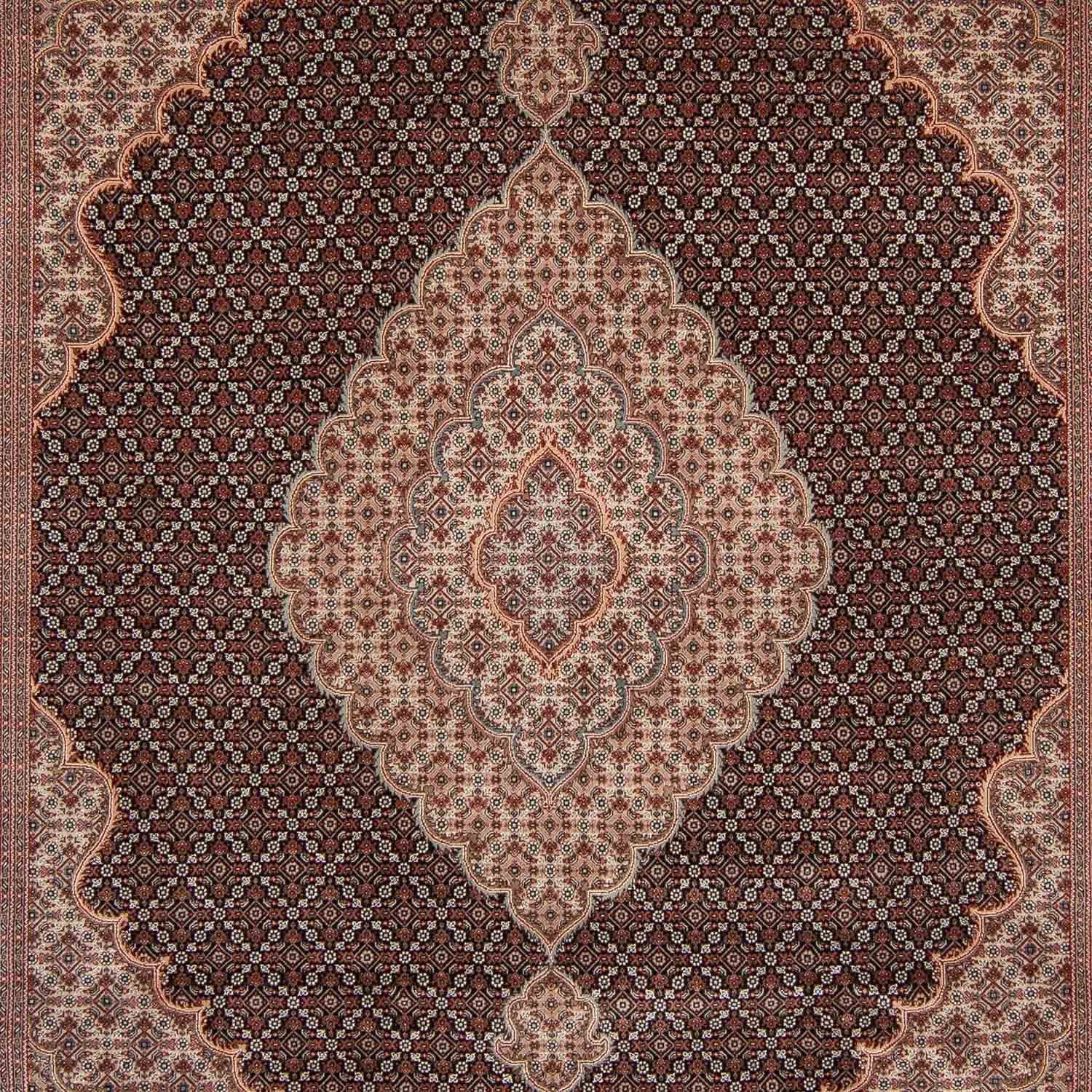 Persisk tæppe - Tabriz - 346 x 247 cm - mørkeblå