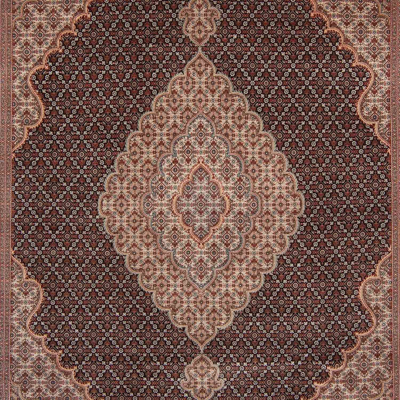 Persisk tæppe - Tabriz - 346 x 247 cm - mørkeblå