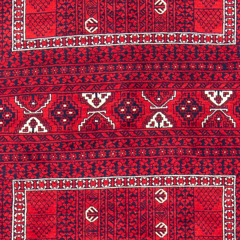 Turkaman-tæppe - 233 x 157 cm - mørkerød
