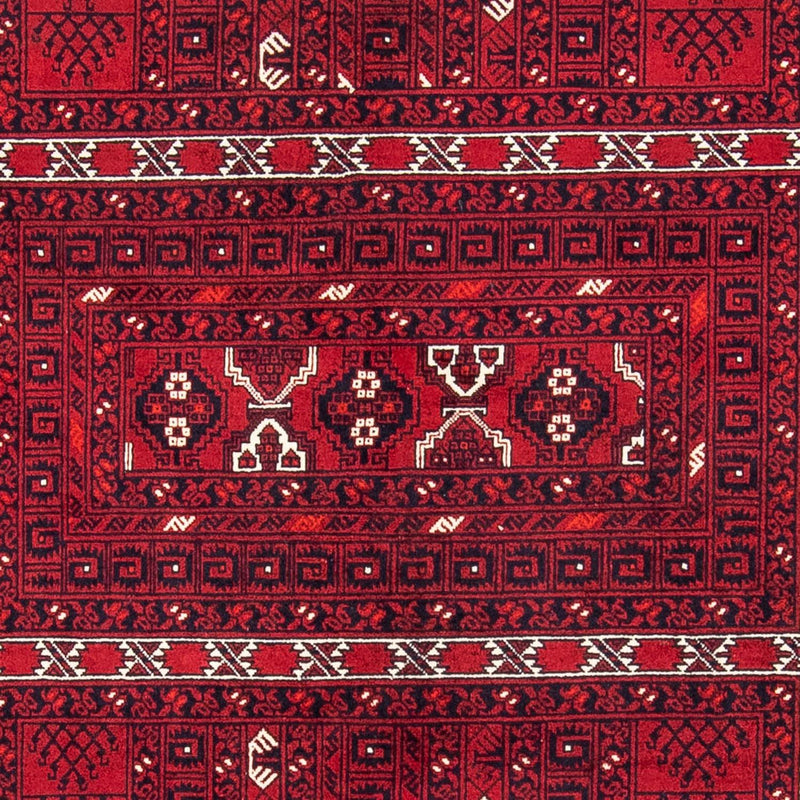 Turkaman-tæppe - 246 x 157 cm - mørkerød