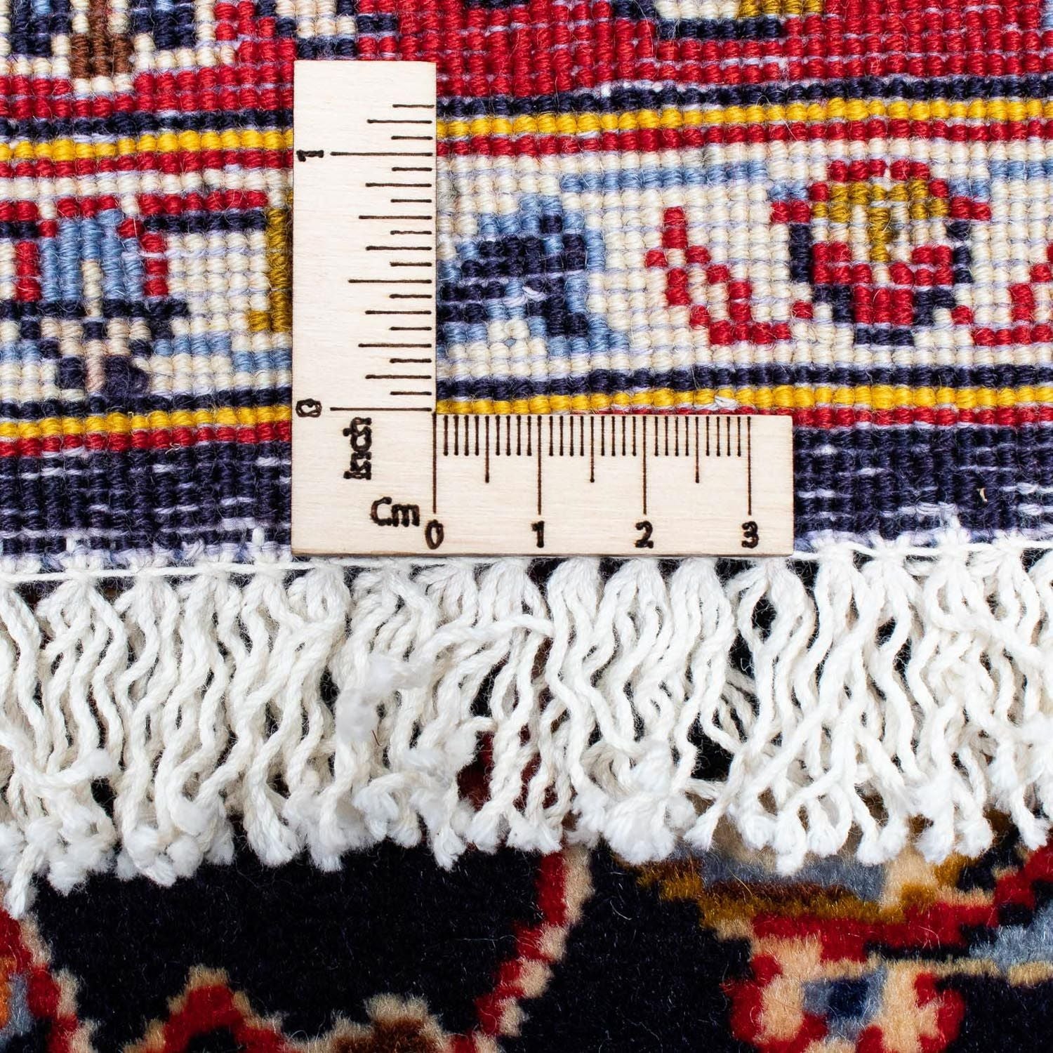 Persisk tæppe - Keshan - 121 x 79 cm - mørkeblå