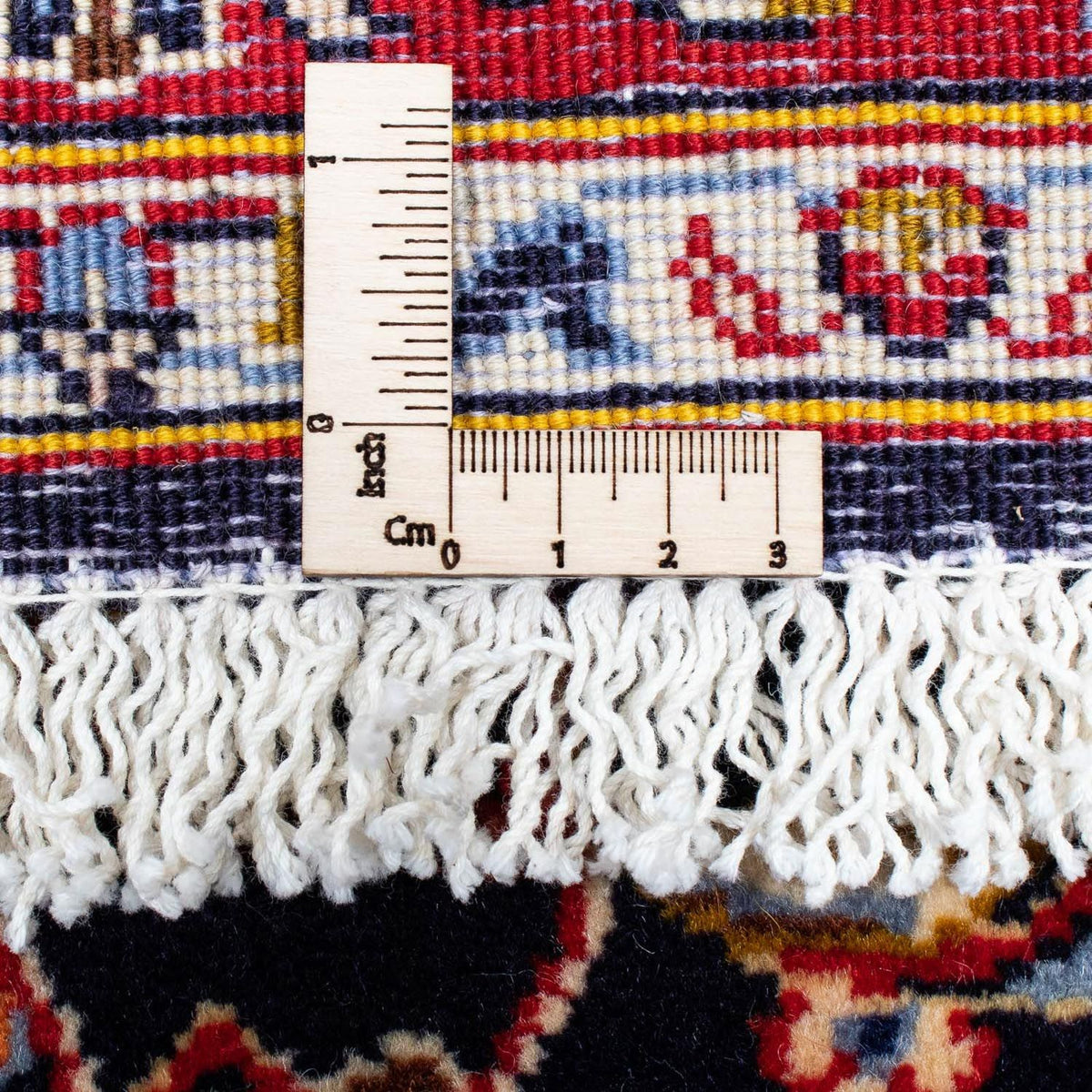 Persisk tæppe - Keshan - 121 x 79 cm - mørkeblå