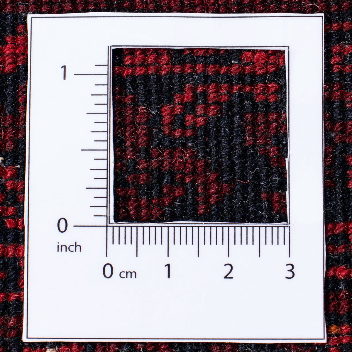 Turkaman-tæppe - 246 x 160 cm - mørkerød