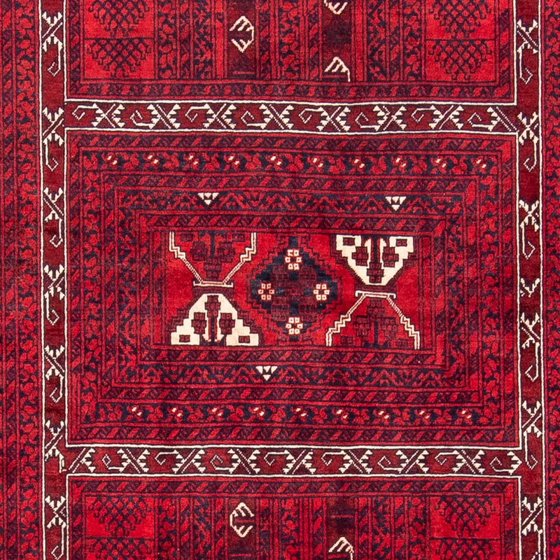 Turkaman-tæppe - 240 x 157 cm - mørkerød