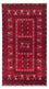 Turkaman-tæppe - 255 x 151 cm - mørkerød