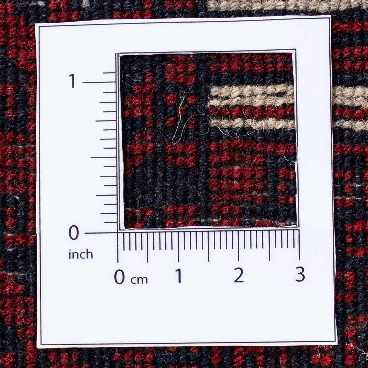 Turkaman-tæppe - 243 x 164 cm - mørkerød