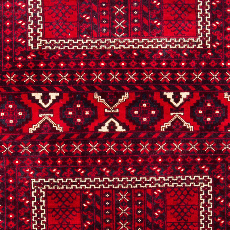 Turkaman-tæppe - 245 x 156 cm - mørkerød