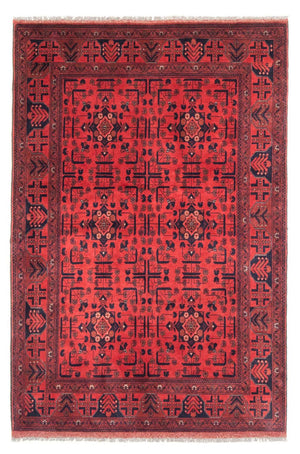 Afghansk tæppe - Kunduz - 190 x 130 cm - rød