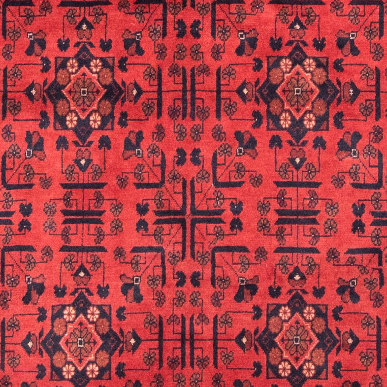 Afghansk tæppe - Kunduz - 190 x 130 cm - rød
