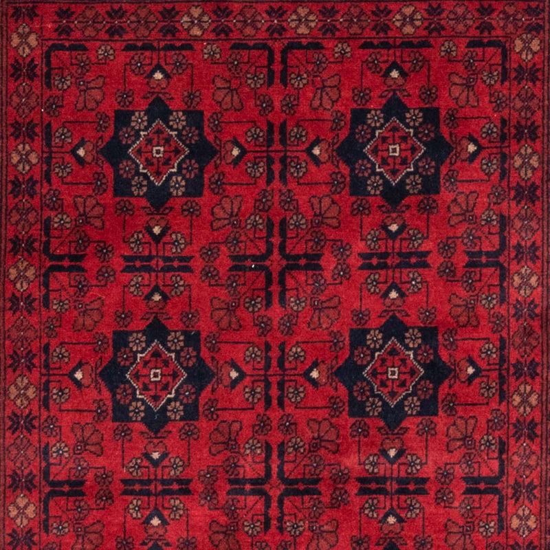 Afghansk tæppe - Kunduz - 188 x 129 cm - rød