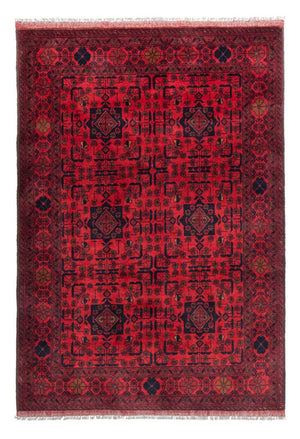 Afghansk tæppe - Kunduz - 190 x 128 cm - rød