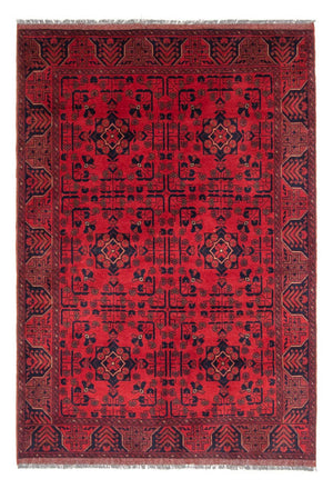 Afghansk tæppe - Kunduz - 193 x 129 cm - rød