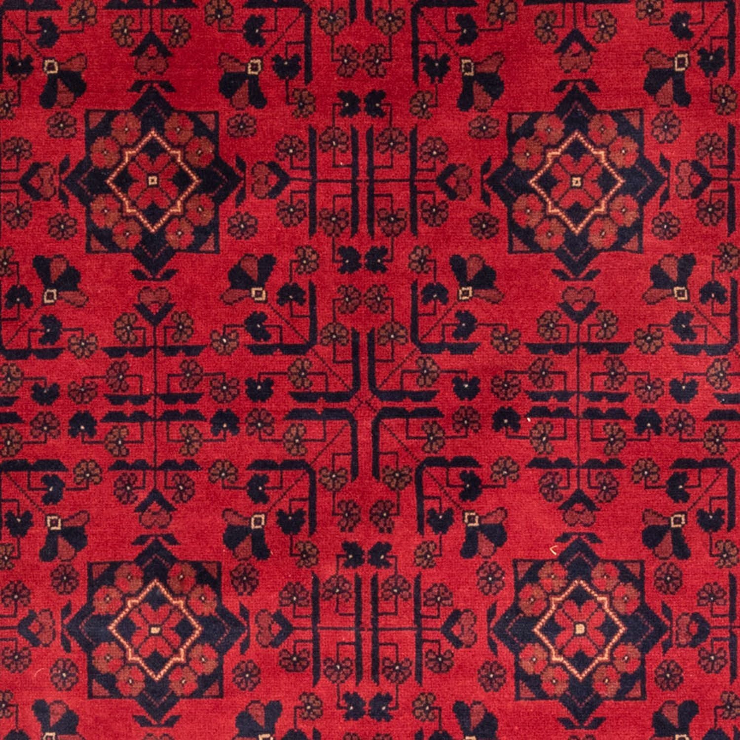 Afghansk tæppe - Kunduz - 193 x 129 cm - rød