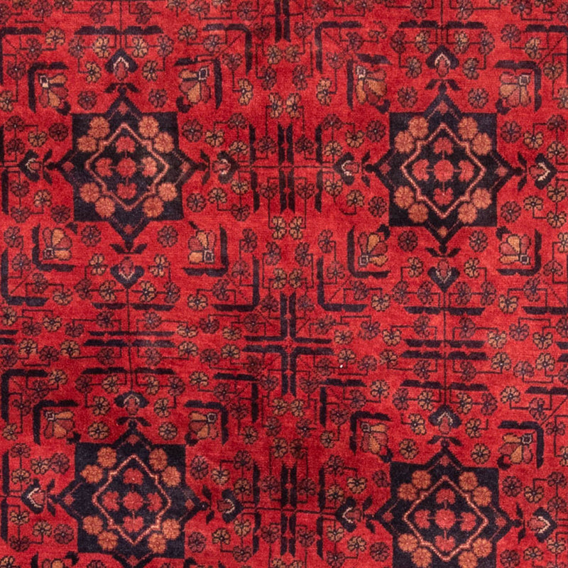 Afghansk tæppe - Kunduz - 193 x 129 cm - rød