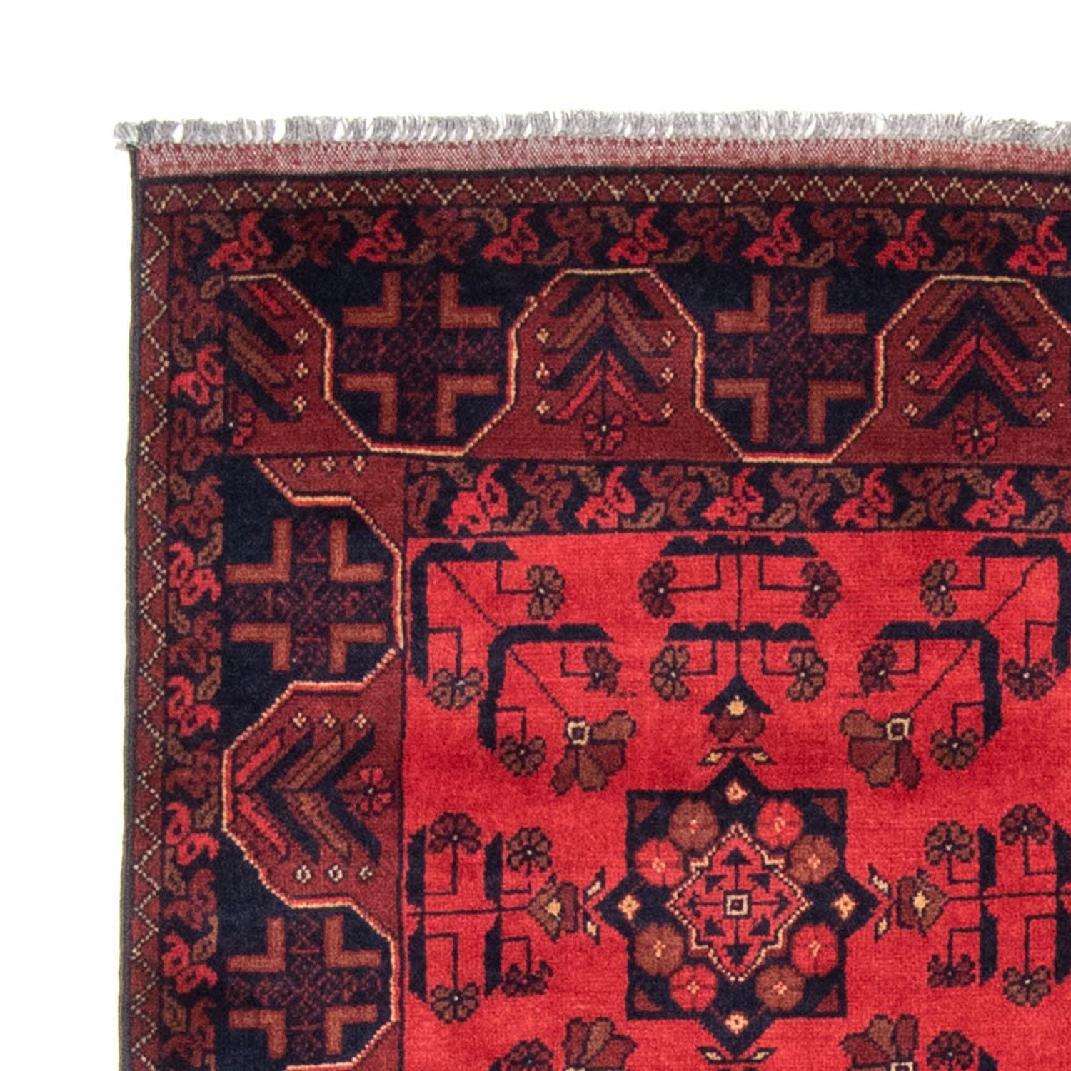 Afghansk tæppe - Kunduz - 184 x 127 cm - rød