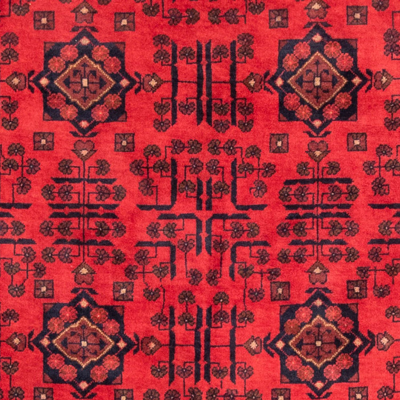 Afghansk tæppe - Kunduz - 195 x 128 cm - rød