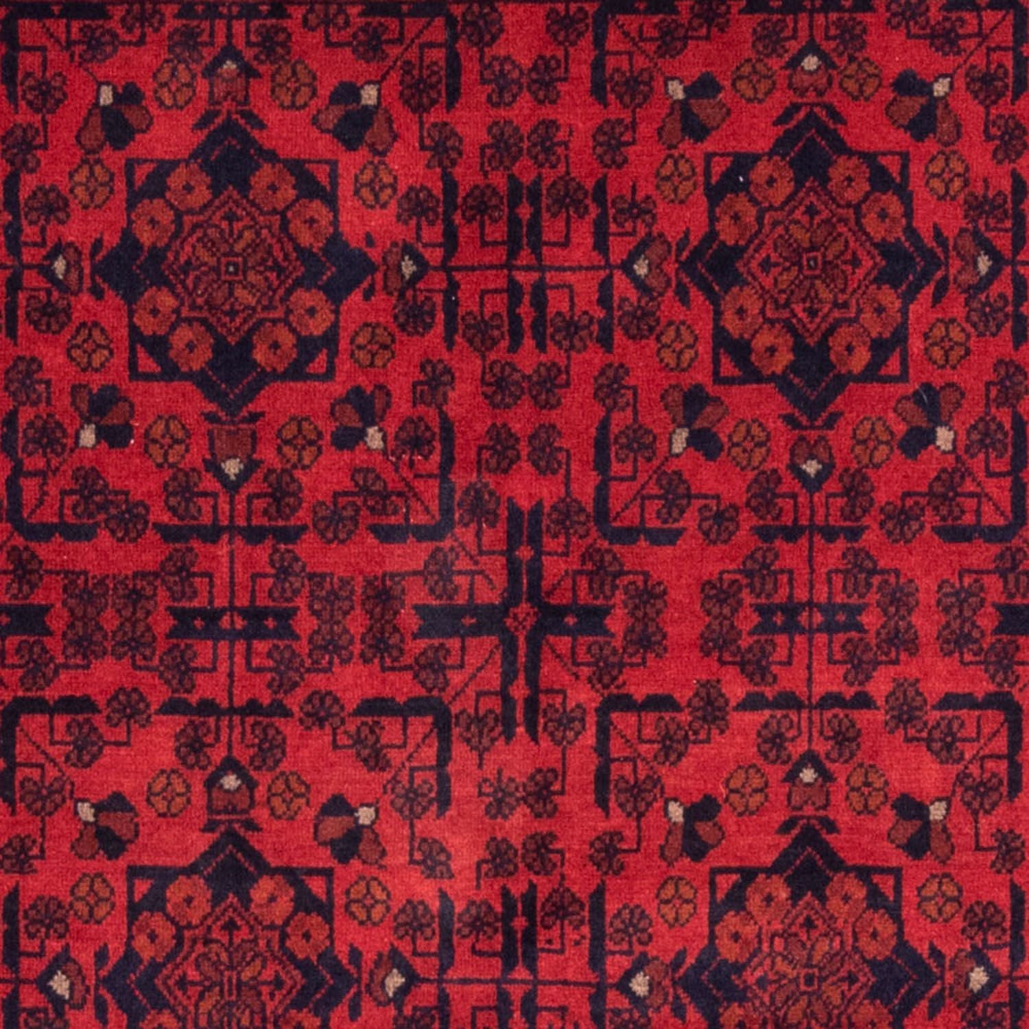 Afghansk tæppe - Kunduz - 186 x 126 cm - rød