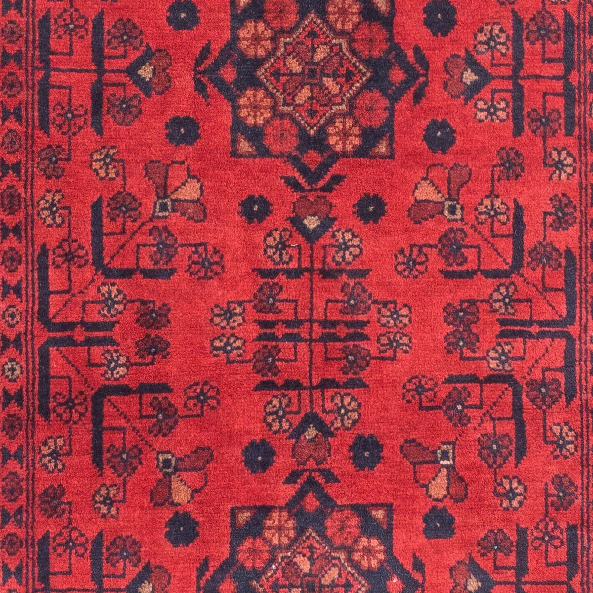 Afghansk tæppe - Kunduz - 151 x 103 cm - rød