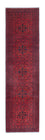 Løber Afghansk tæppe - Kunduz - 288 x 80 cm - mørkerød