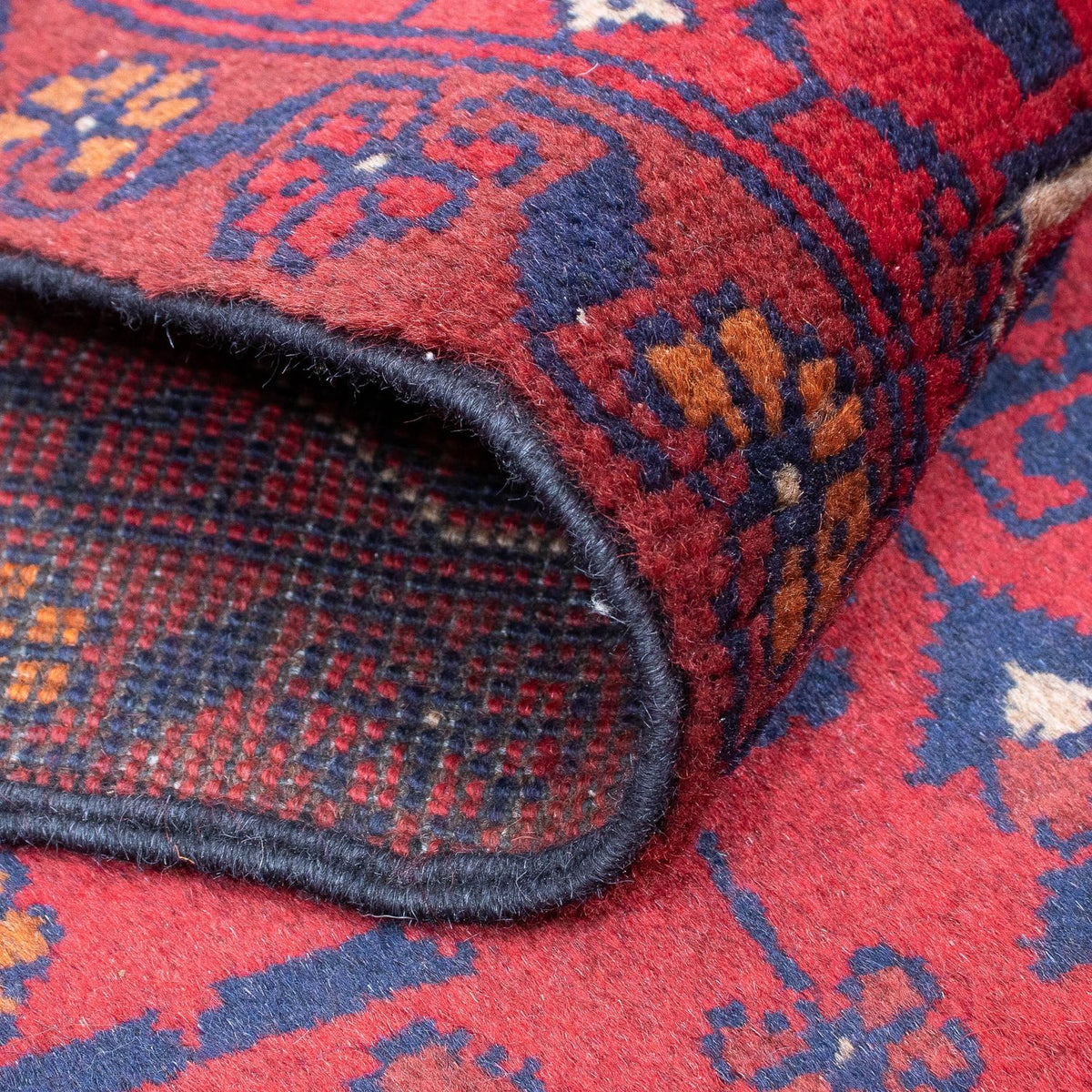 Løber Afghansk tæppe - Kunduz - 285 x 83 cm - mørkerød