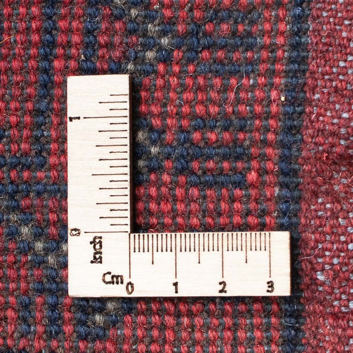 Løber Afghansk tæppe - Kunduz - 190 x 83 cm - mørkerød