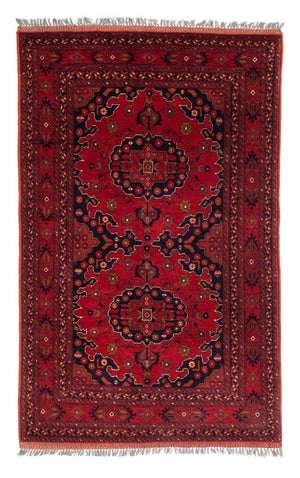 Afghansk tæppe - Kunduz - 200 x 120 cm - rød