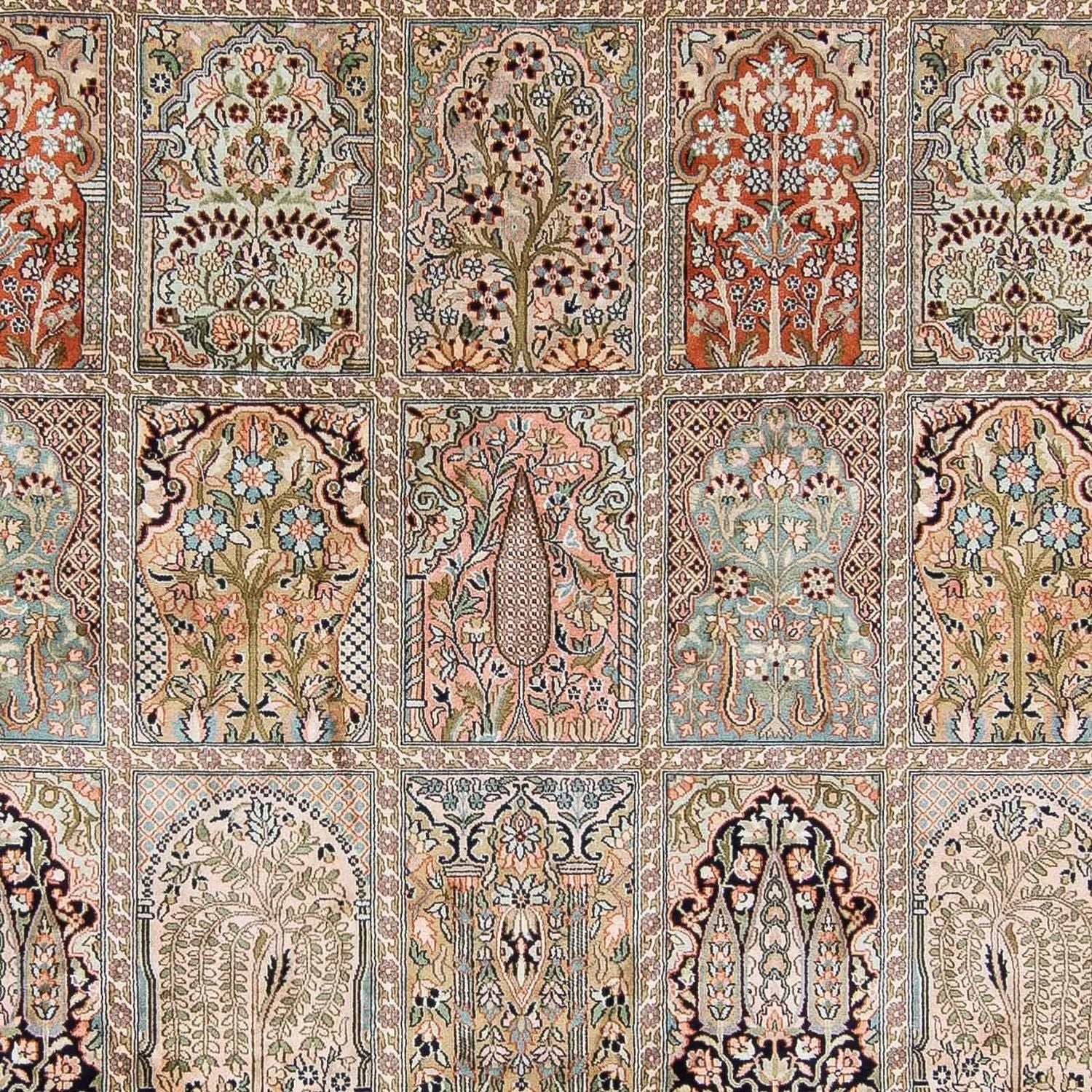 Silketæppe - Kashmir Silk - 336 x 251 cm - flerfarvet
