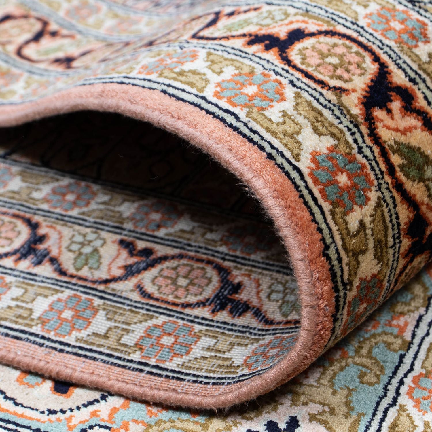 Silketæppe - Kashmir Silk - 336 x 251 cm - flerfarvet