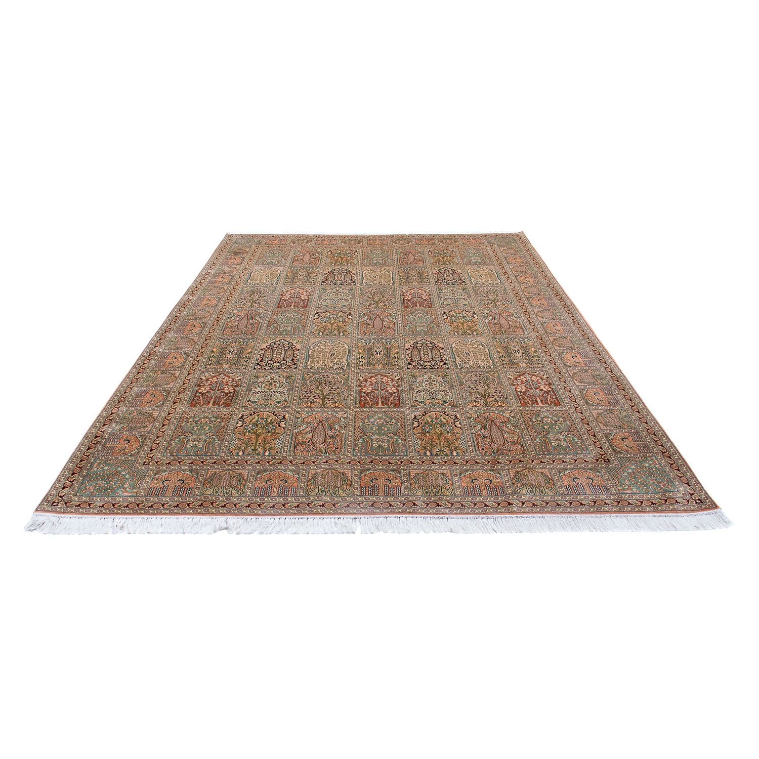 Silketæppe - Kashmir Silk - 336 x 251 cm - flerfarvet