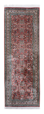 Løber Silketæppe - Kashmir Silk - 179 x 64 cm - mørkerød