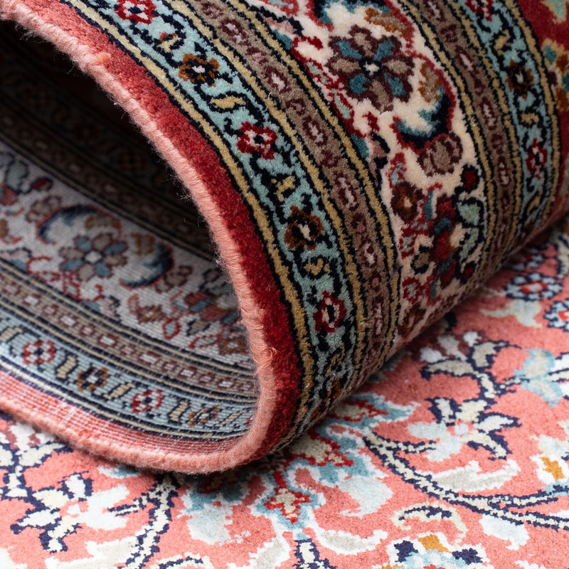Løber Silketæppe - Kashmir Silk - 179 x 64 cm - mørkerød