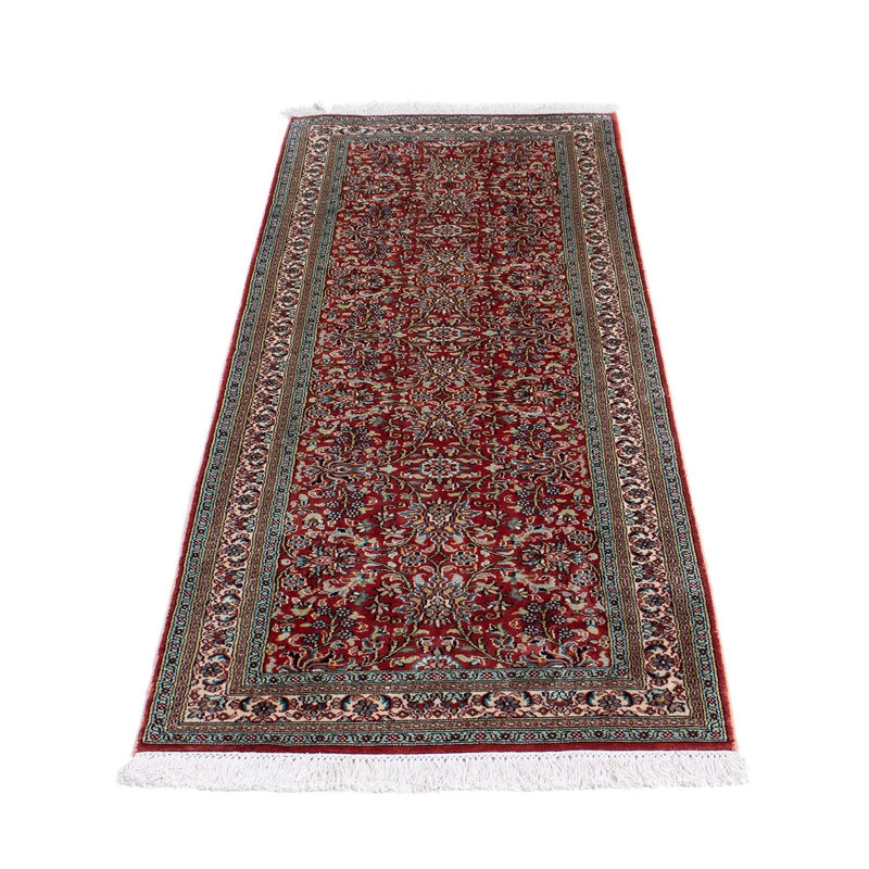 Løber Silketæppe - Kashmir Silk - 179 x 64 cm - mørkerød