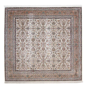 Silketæppe - Kashmir Silk firkantet  - 246 x 243 cm - beige