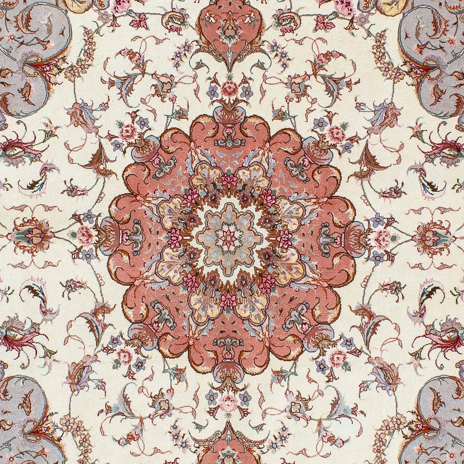 Persisk tæppe - Tabriz - Royal - 196 x 153 cm - beige